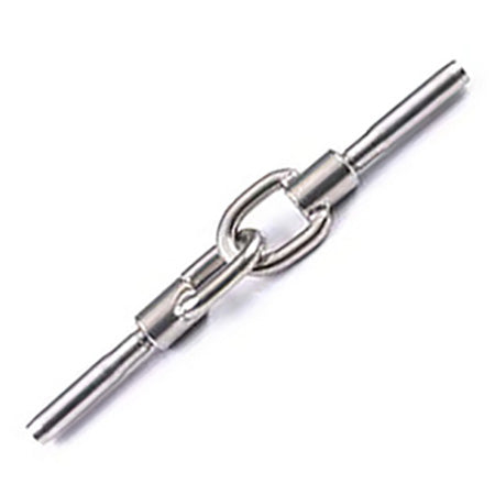 Gate-Eye, Double, Threaded,3/16" Wire. Machine Swage. ** MUST BE ASSEMBLED IN THE FIELD WITH LOCTITE See H833 ** - LDE06-2