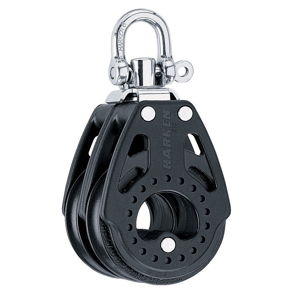 Black Harken 57mm Double Block w Swivel 2602