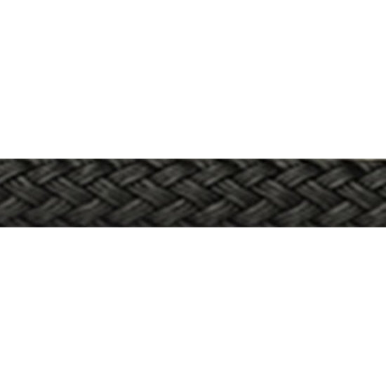 Solid black double braid rope.