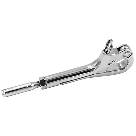 Pelican Hook, Deluxe, 4"; 5/32" Wire x 5/16-24 RH Thread. Cast 316SS. Machine Swage - LPD05R-3