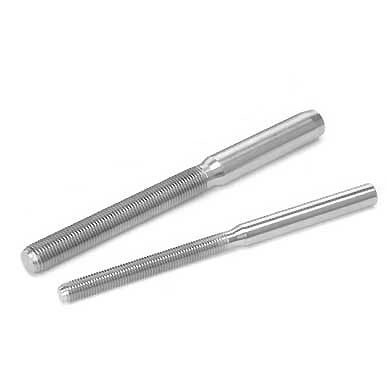 Lifeline Stud. 3/16" Wire. 1/4" x 2-1/2" right-hand thread. Cross Drilled. Machine Swage - LST060880RCD-2