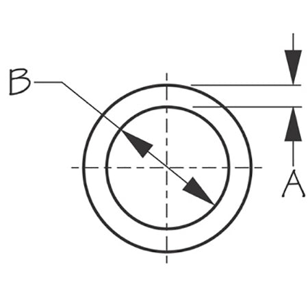 Diagram Drawing of Stainless Steel Round Ring