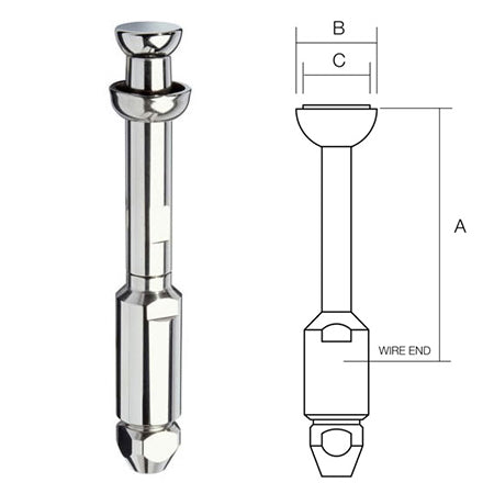 Sta-Lok Stemball, 10mm Wire - SLSBM10