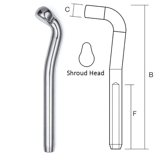 Swage Shroud Terminal for 8mm & 5/16" Wire - SWSHM08-4 ( #045-08 )