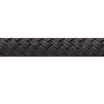 Double braid Sta-Set rope, solid black with no tracer.