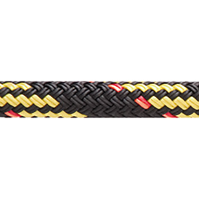 Pre-Cut V-100 SALE, 7/16" (11mm), Black w/Yellow Fleck, 54 Feet
