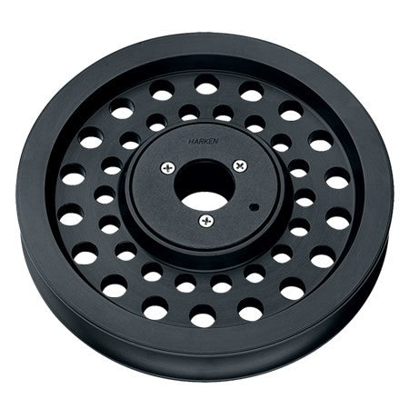 Harken Sheave, Aluminum, Ball Bearing; OD 8", ID 1 1/4", Width 1 3/8", Max Line 7/8", Max Wire 1/2" - #1734