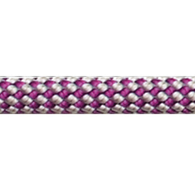 Purple and white Robline Dingy rope, rope pattern is purple with white flecks in a weaved diamond pattern.
