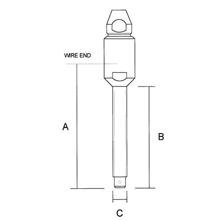 Sta-Lok Stud for 3/8" Wire, 3/4" Thread - SLST1224