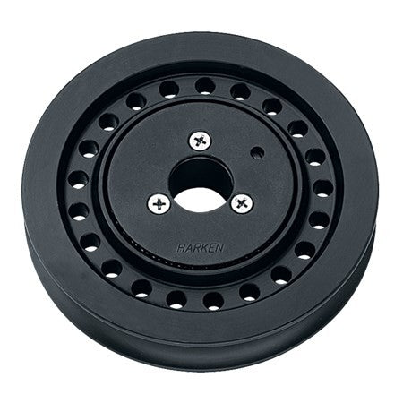 Harken Sheave, Aluminum, Ball Bearing; OD 5", ID 7/8", Width 1, Max Line 5/8", Max Wire 5/16"- #714