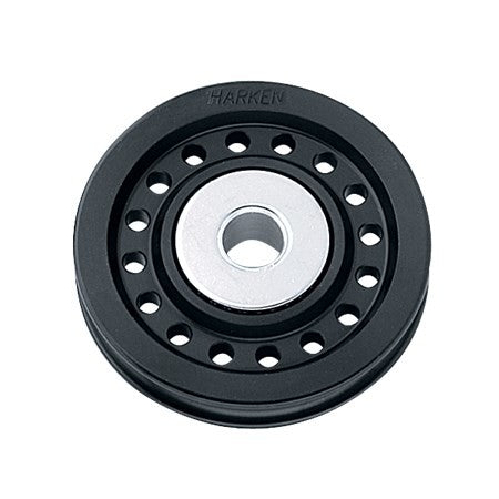 Harken Sheave, Aluminum, Ball Bearing; OD 3", ID 1/2", Width 5/8", Max Line 3/8", Max Wire 3/16" - #691