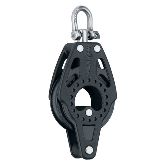 Black Harken 57mm Block w Swivel and Becket 2601 