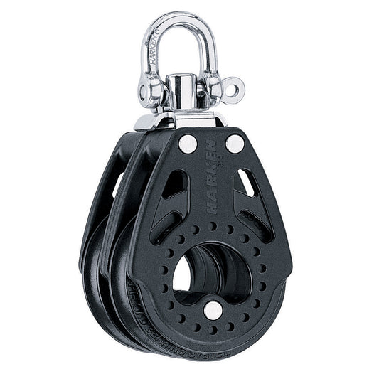 Black Harken 57mm Double Block w Swivel 2602
