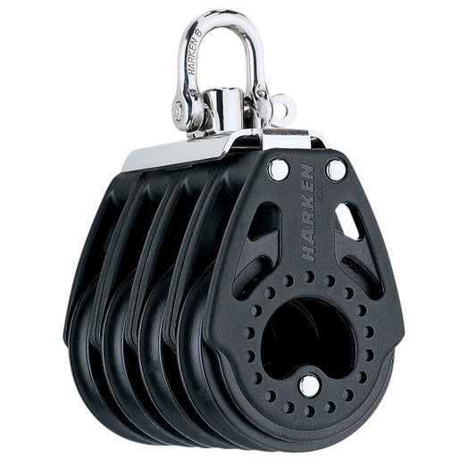 Black Harken 57mm Quad Block with Swivel - Part Number 2631