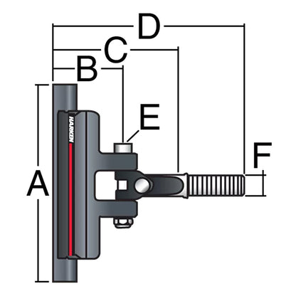 Harken 32mm CB Battcar — M14 Stud for C-Tech Batten - #3891