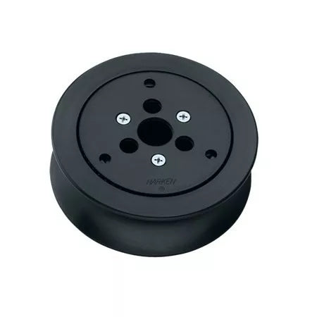 Harken Sheave, Aluminum, Ball Bearing; OD 4 1/2", ID 3/4", Width 1 5/8", Max Line 3/4" - #657