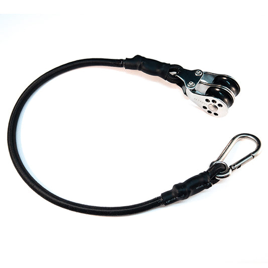 15” x 1 / 4” Shock Cord with Spring Clip and double sheave pulley on each end