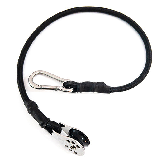15” x 1 / 4” Shock Cord with Spring Clip and single sheave pulley on each end