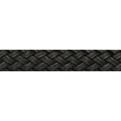 Solid black double braid rope.
