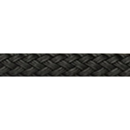Solid black double braid rope.