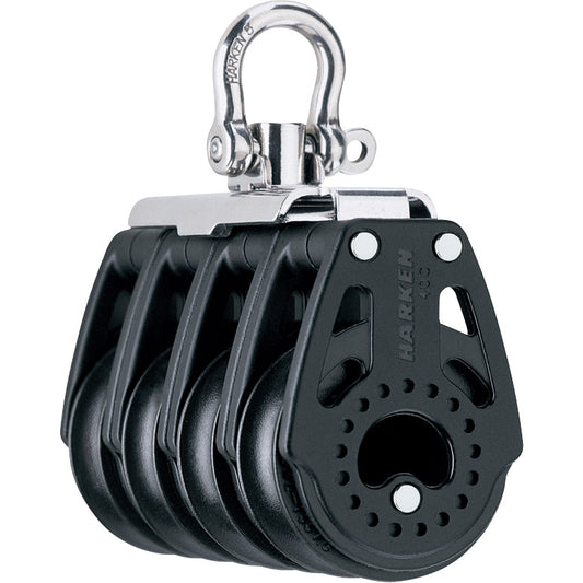 Black Harken 40mm Quad Carbo Block - Part Number 2654