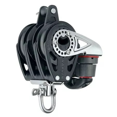 Harken 2141 57mm Triple Ratchet Block with Swivel Becket and Cam Cleat