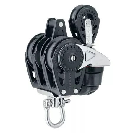Harken 2619 - 40mm Triple Ratchet Block with Swivel Becket and Cam Cleat - 29mm Block
