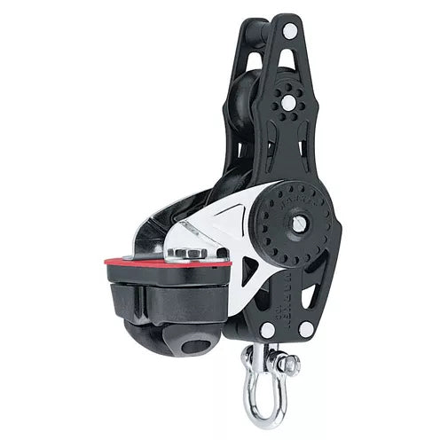 Harken 75mm Fiddle Block with Swivel, Beck, and Cam Cleat.