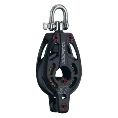 Harken 3229 - 57mm Aluminum Low-Load Block with Swivel and Becket