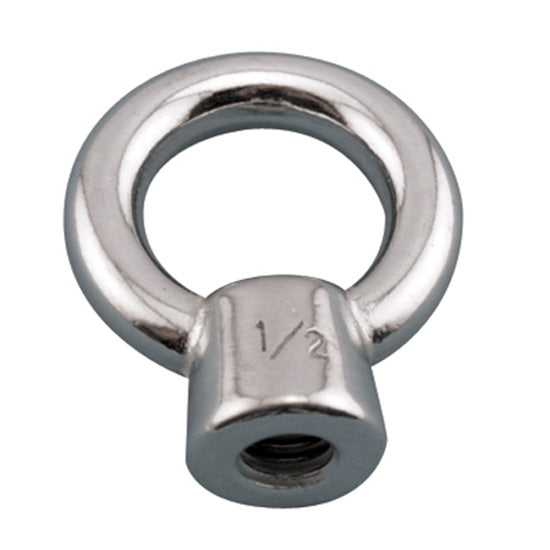 Stainless steel Threaded eye nut with a welded ring on top