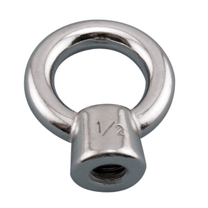 Stainless steel Threaded eye nut with a welded ring on top