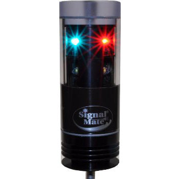 Signal Mate navigation light with red and green lights on a white background