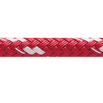 Double braid Sta-Set rope, red with white flecks and white tracer.