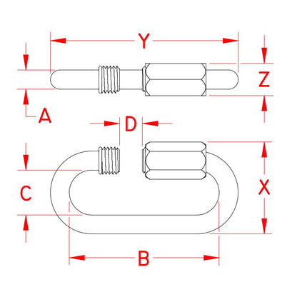 Quick Link, 1/8" x 1.43", 316 SS - SUNS0160-0003