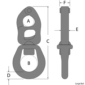 Tylaska T50 Trigger Shackle, Large Bail