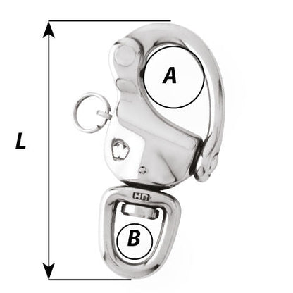Wichard HR Snap Shackle, Large Bail - Length: 4-1/8" (105 mm)