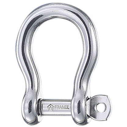 3/16” Diameter Bow Shackle with a thumb screw self-lock pin.