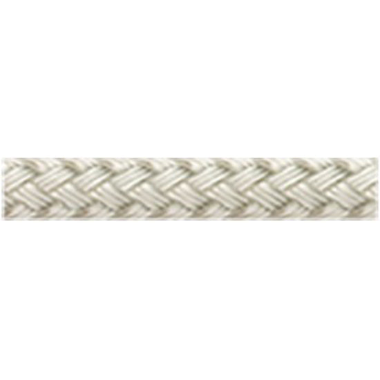 Solid white double braid rope.