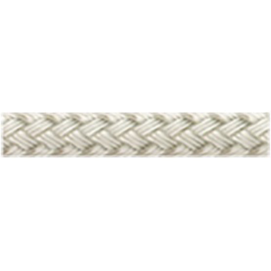 Solid white double braid rope.