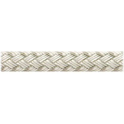 Solid white double braid rope.
