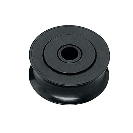 Harken Sheave, Delrin Black, Ball Bearing; OD 1 1/8", ID 1/4", Width 1/2", Max Line 5/16" - #160