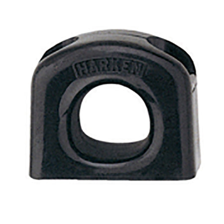 A black Harken Bullseye Fairlead for line handling, often used in sailing applications.