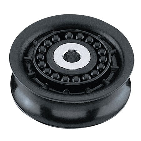 Harken Sheave, Delrin Black, Ball Bearing; OD 2 15/16", ID 3/8", Width 7/8", Max Line 3/4" - #6064