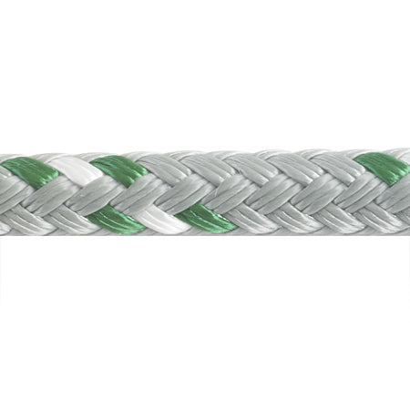 New England Ropes Viper Rope, Grey with Green Flecks and White Tracer