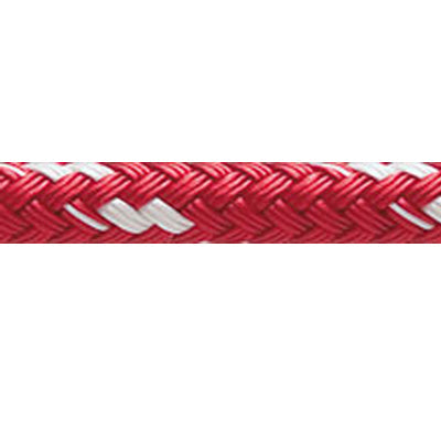 Double braid Sta-Set rope, red with white flecks and white tracer.