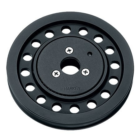 Harken Sheave, Aluminum, Ball Bearing; OD 5", ID 3/4", Width 3/4", Max Line 7/16", Max Wire 5/16" - #693