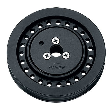 Harken Sheave, Aluminum, Ball Bearing; OD 4", ID 1/2", Width 3/4", Max Line 7/16", Max Wire 5/16" - #692